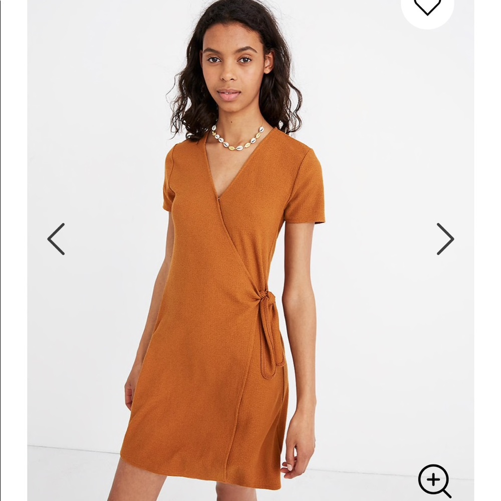 Madewell texture & thread side wrap tie dress xs